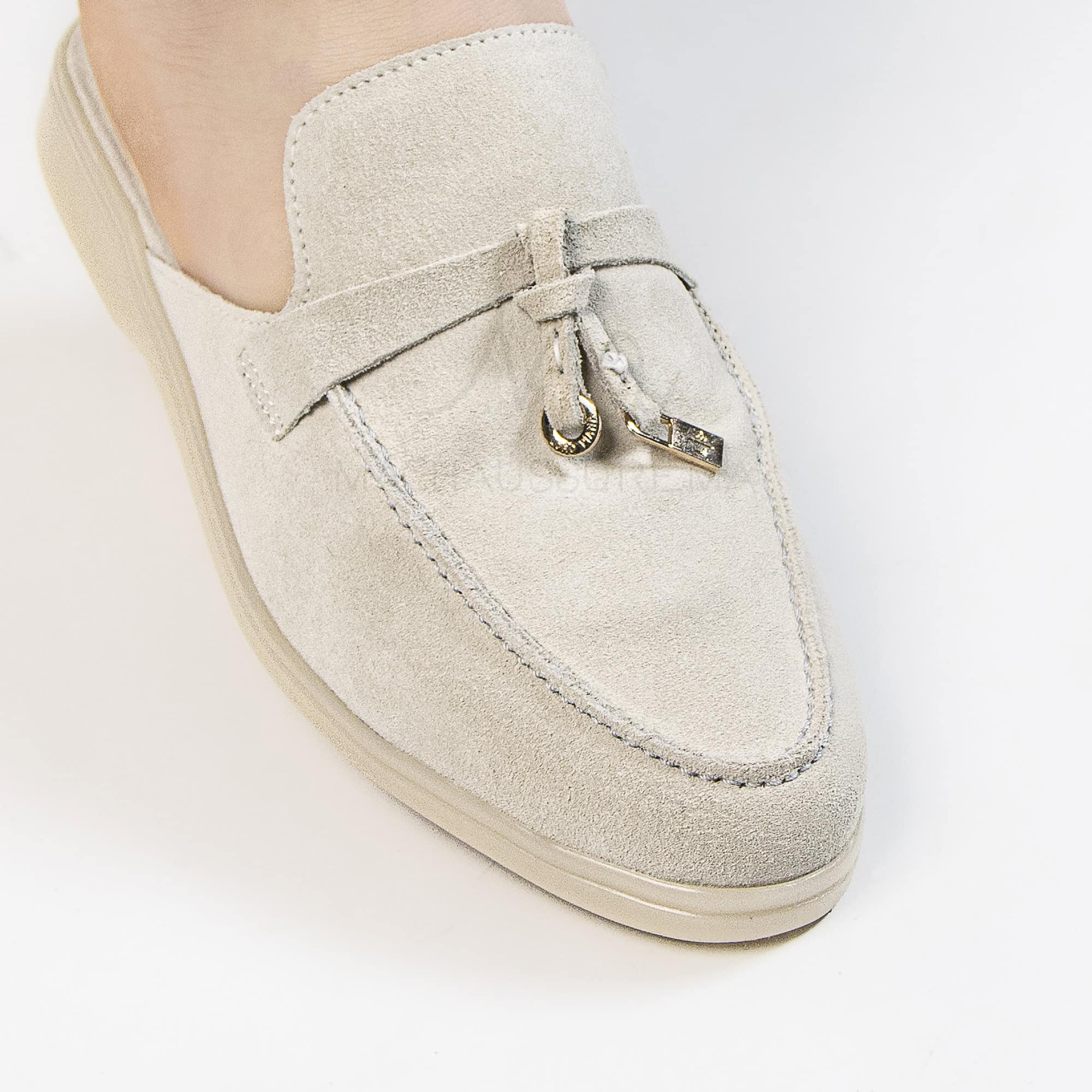 Trend – Mules Femmes en Daim Beige.