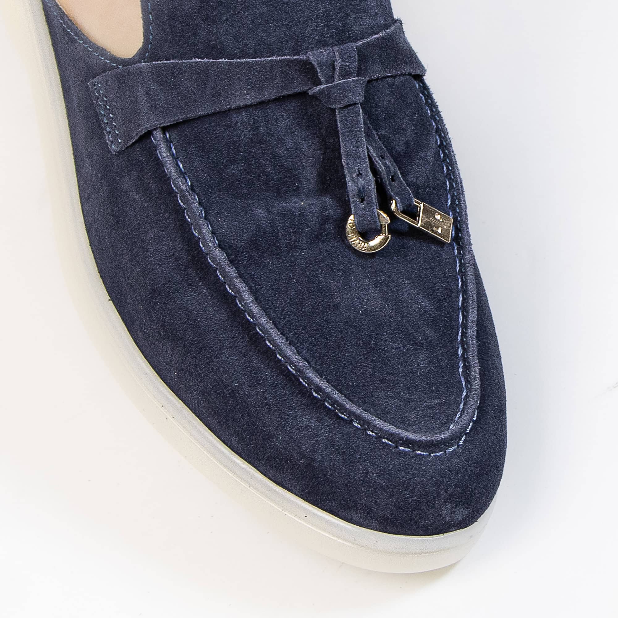 Trend – Mules Femmes en Daim Bleu.