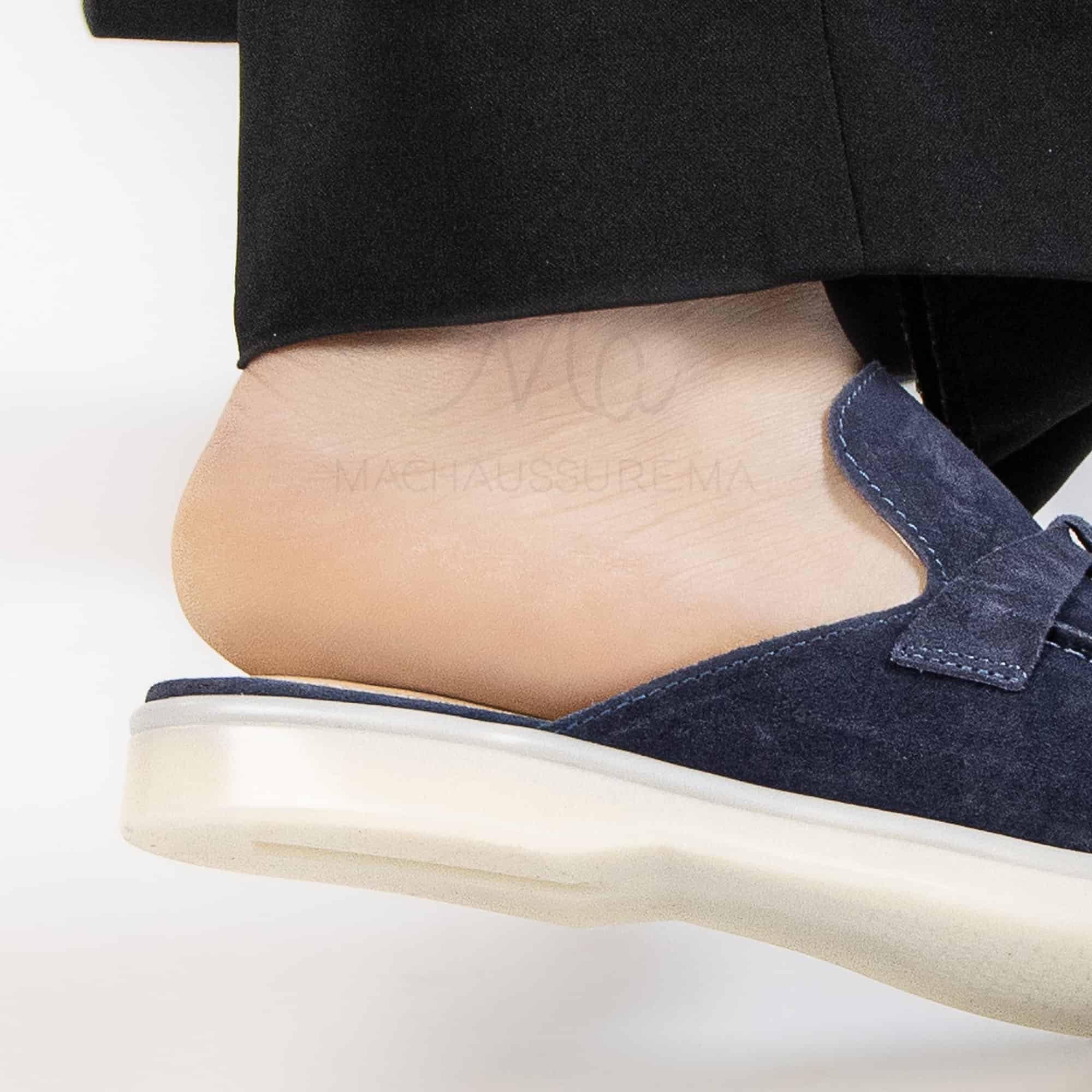 Trend – Mules Femmes en Daim Bleu.