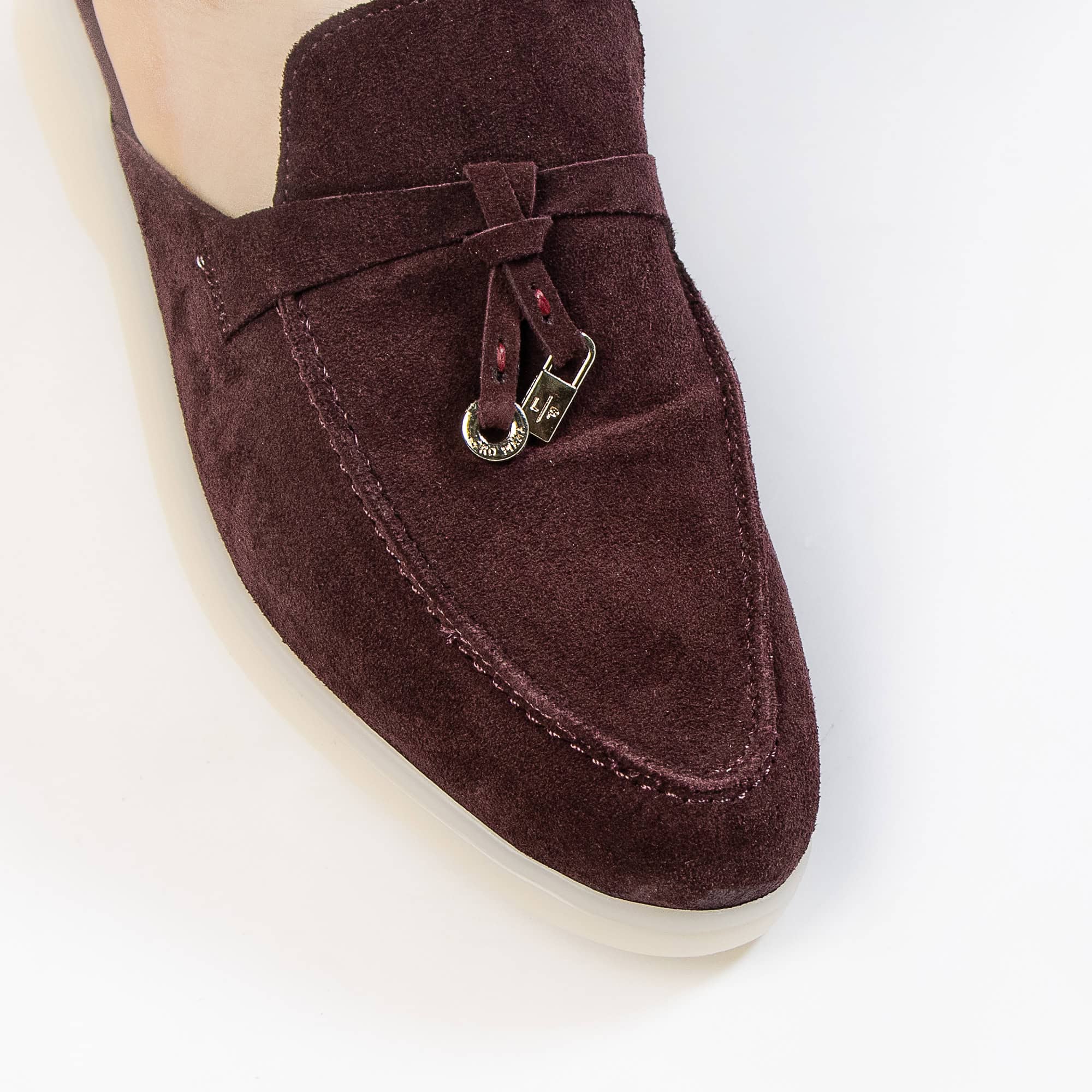 Trend – Mules Femmes en Daim Grenat.