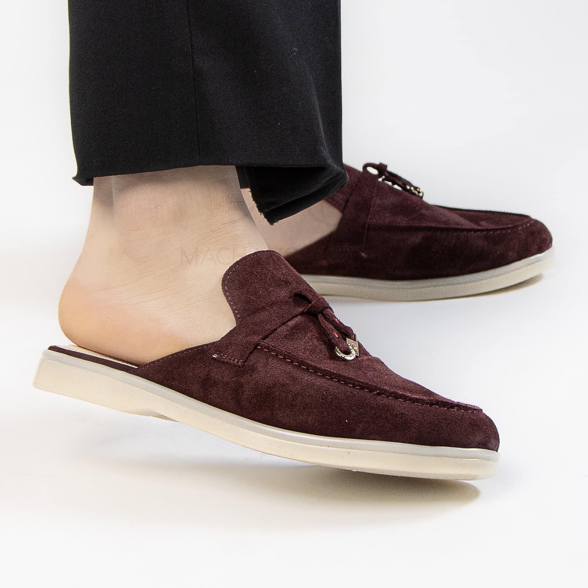 Trend – Mules Femmes en Daim Grenat.