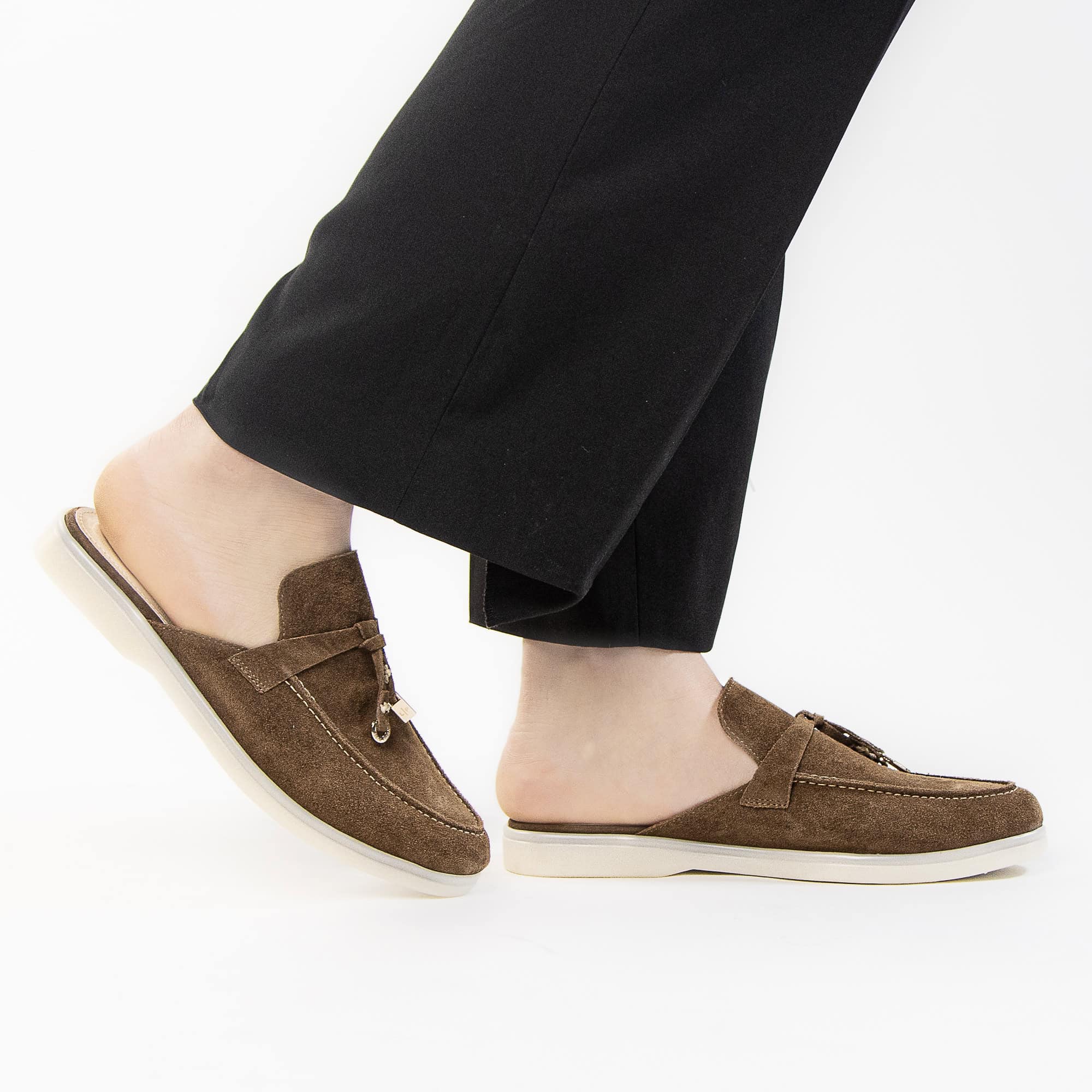 Trend – Mules Femmes en Daim Tabac.