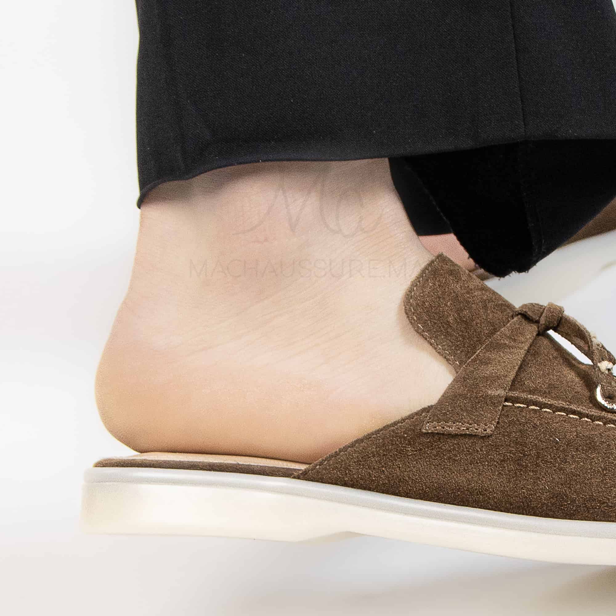 Trend – Mules Femmes en Daim Tabac.