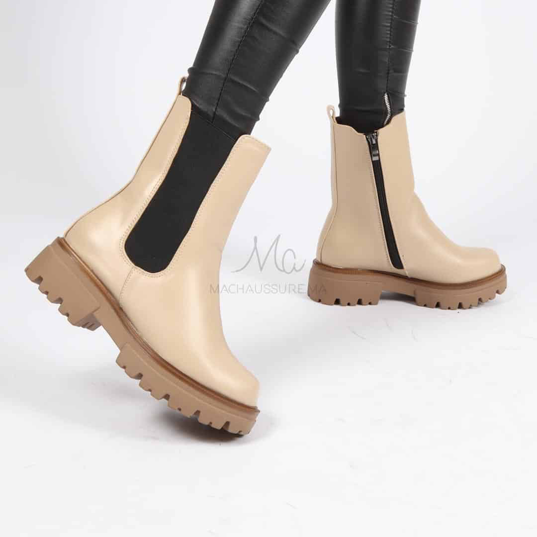 OTILYA - Bottines en Beige.
