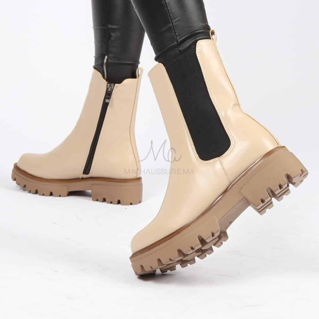 OTILYA - Bottines en Beige.