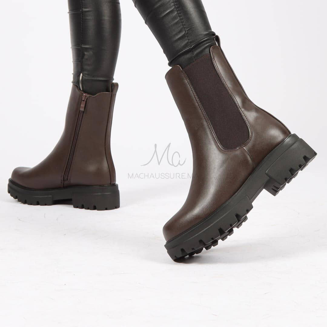 OTILYA - Bottines en Marron.