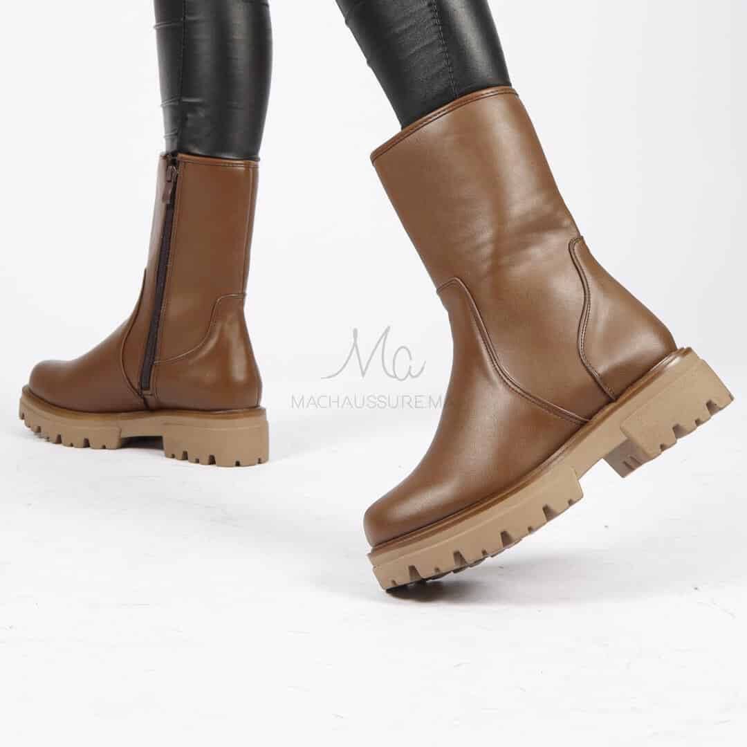TORA - Bottines en Tabac.
