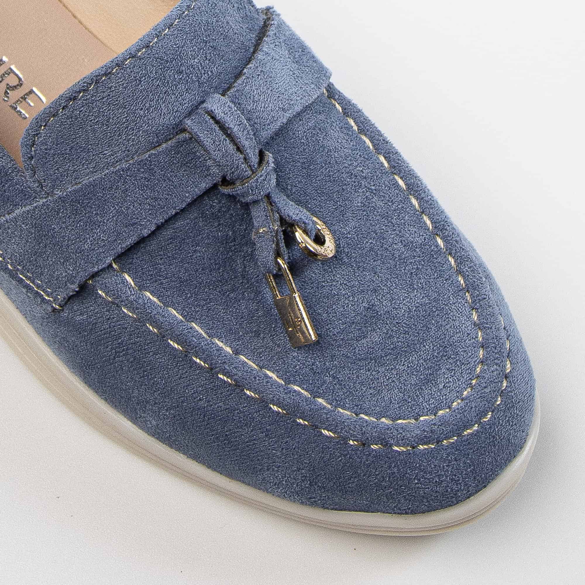 Opaline – Mocassins Fille en Bleuciel.