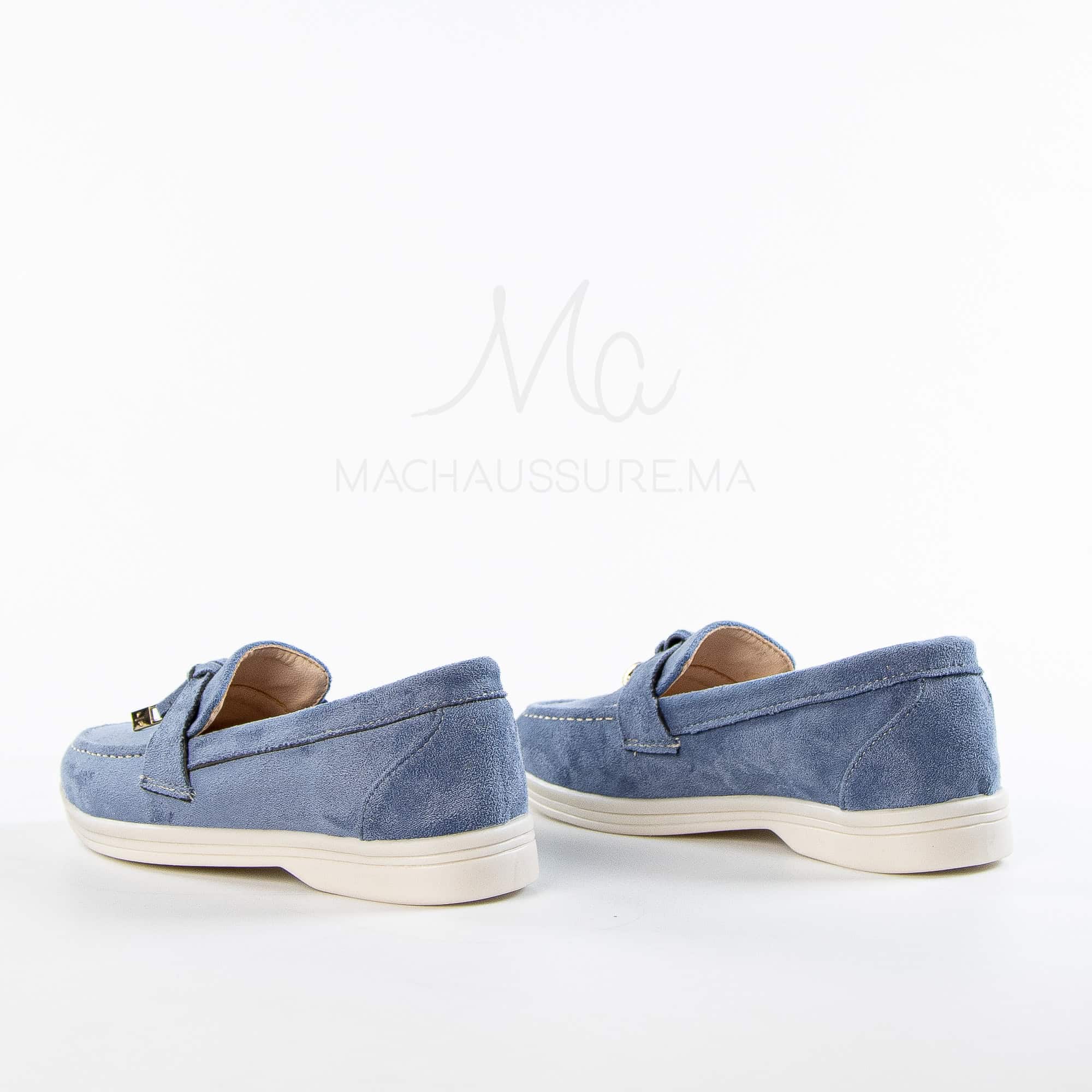 Opaline – Mocassins Fille en Bleuciel.
