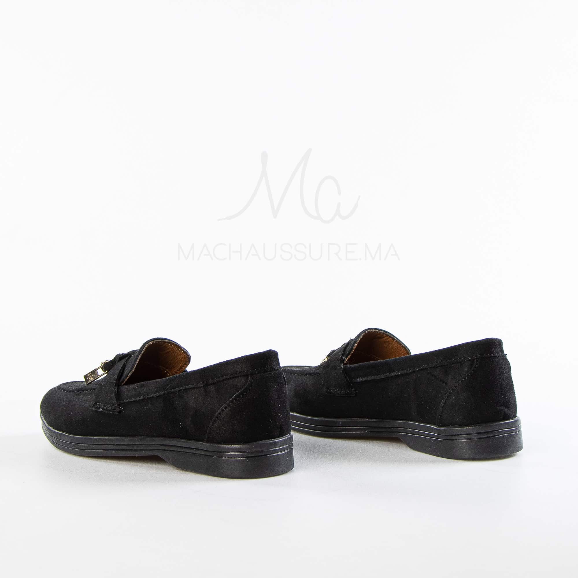 Opaline – Mocassins Fille en Noir.