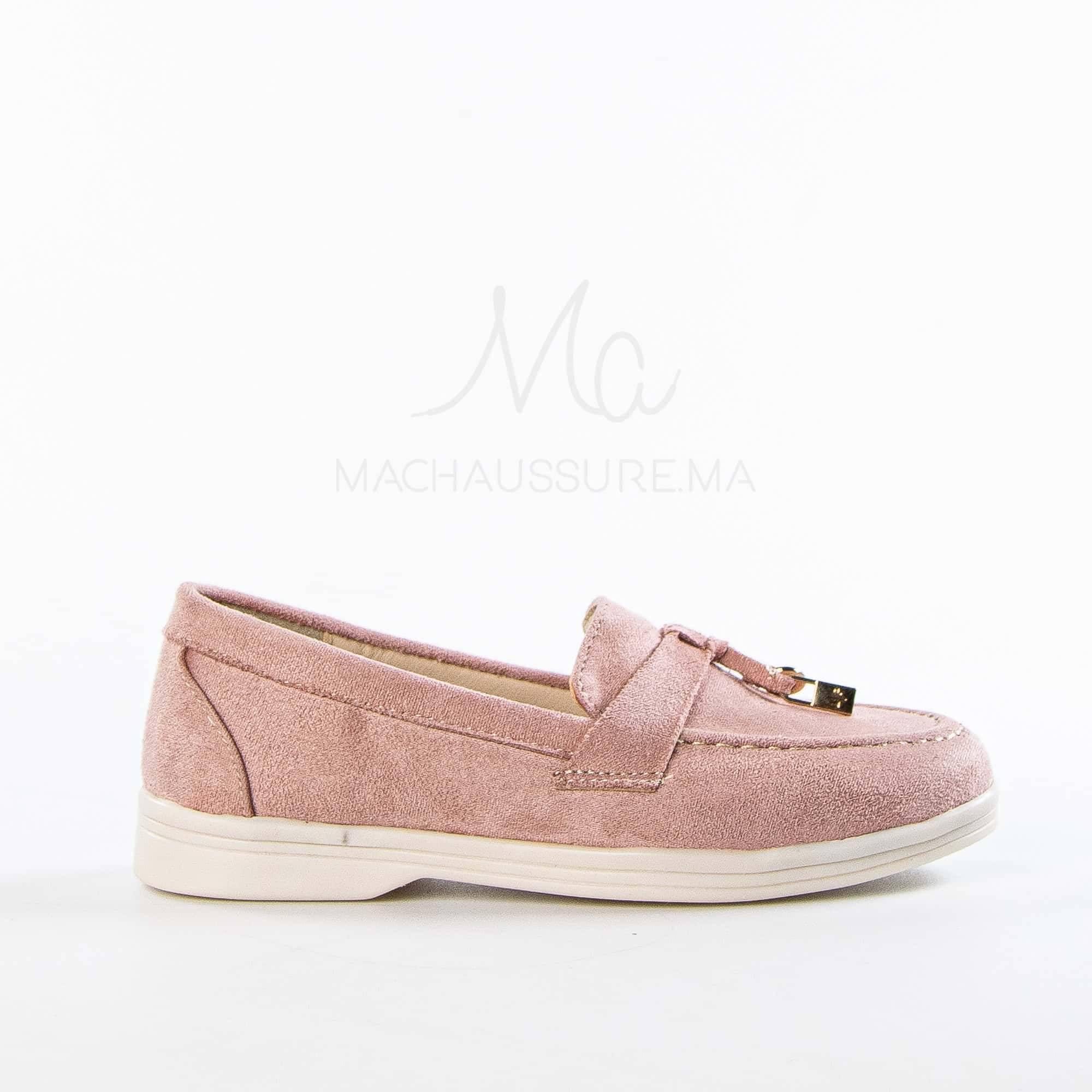 Opaline – Mocassins Fille en Rose.