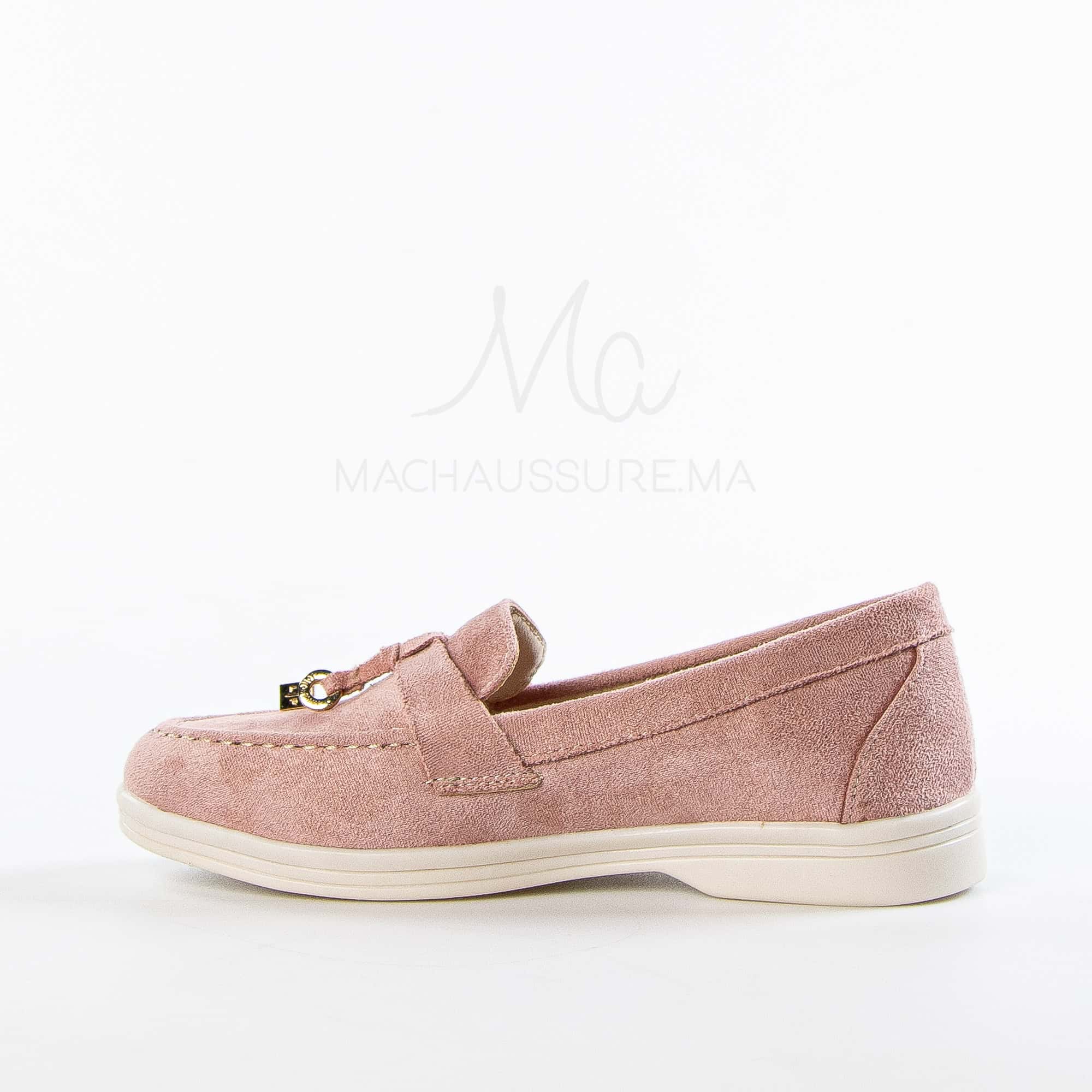 Opaline – Mocassins Fille en Rose.