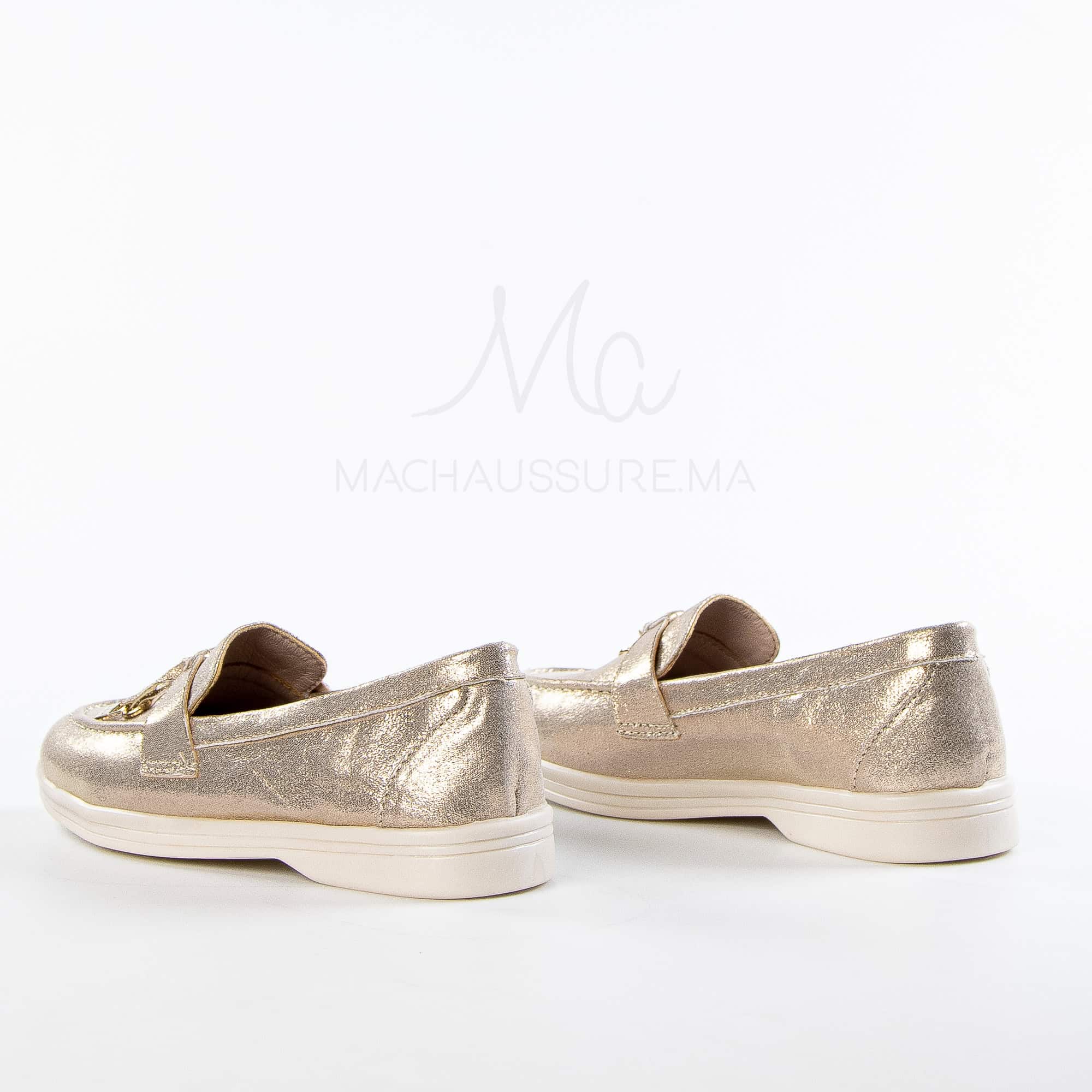 Opaline – Mocassins Fille en Bronze.
