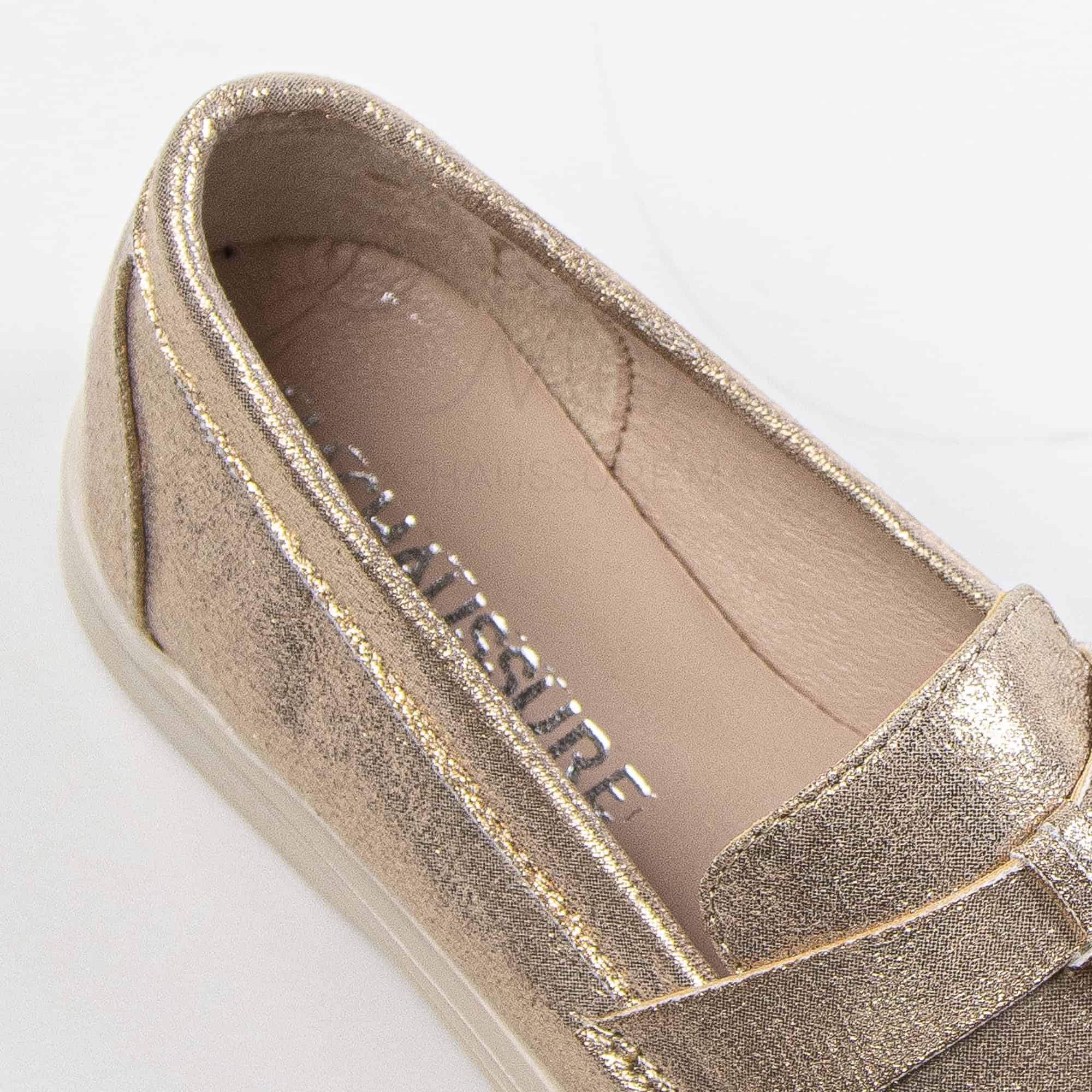 Opaline – Mocassins Fille en Bronze.