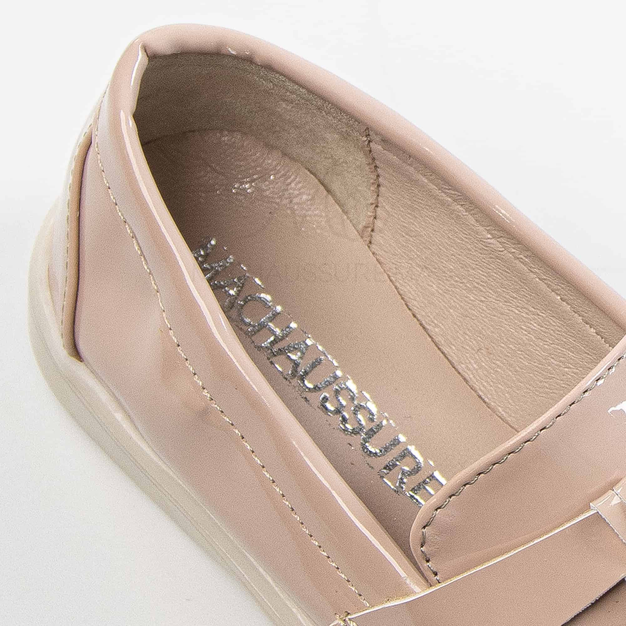 Opaline – Mocassins Fille en Vernis Rose.