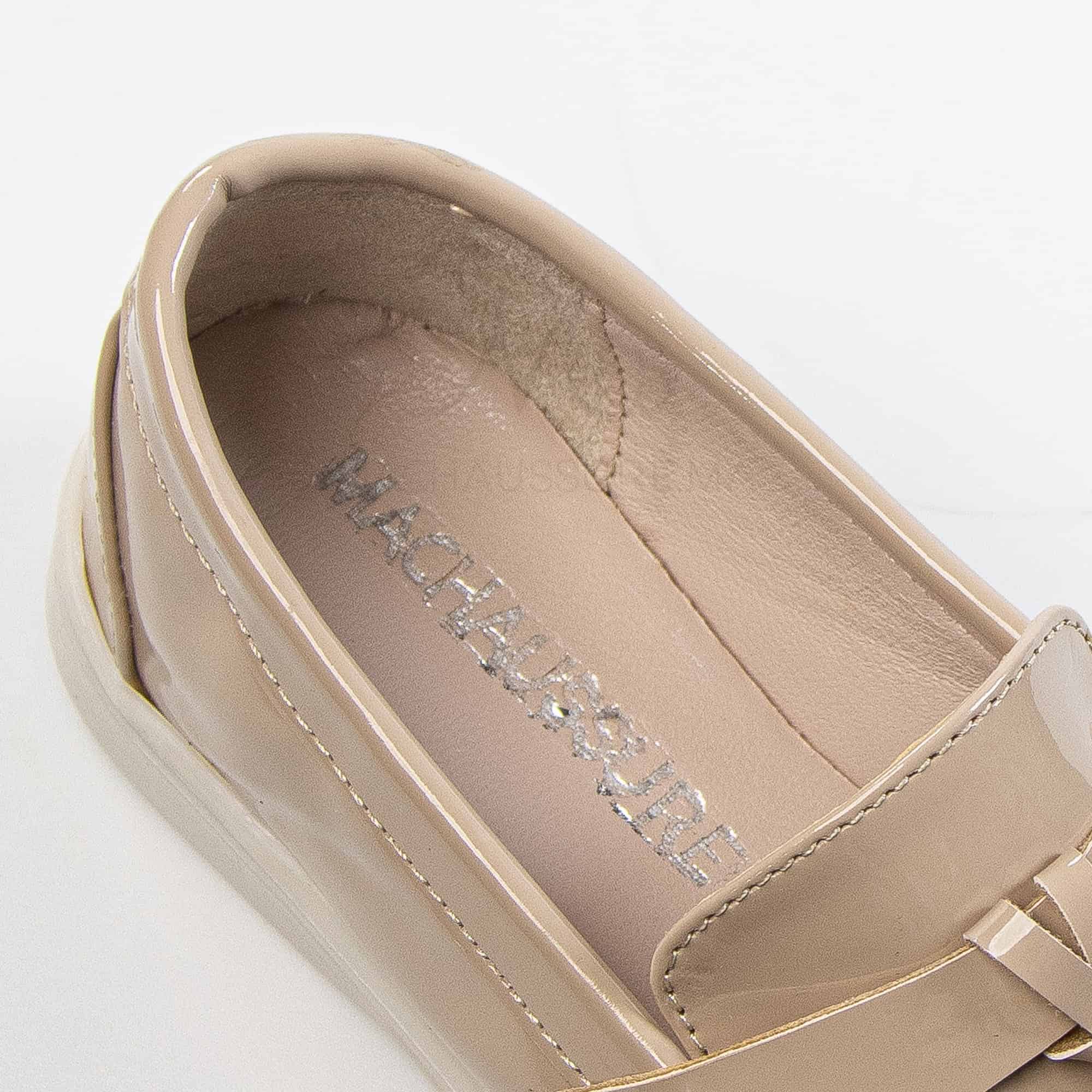 Opaline – Mocassins Fille en Vernis Sablé.