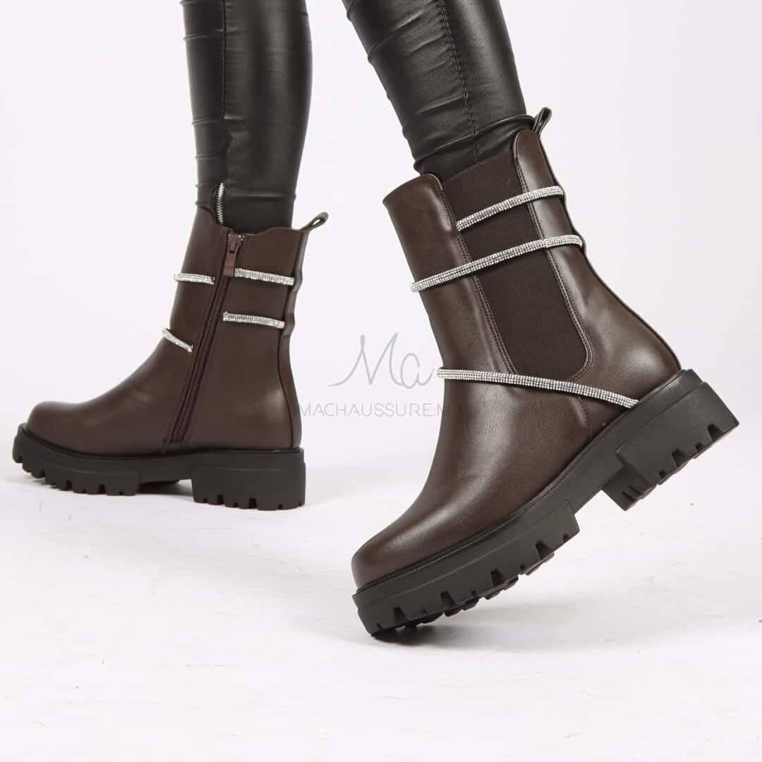 RONA - Bottines en Marron.
