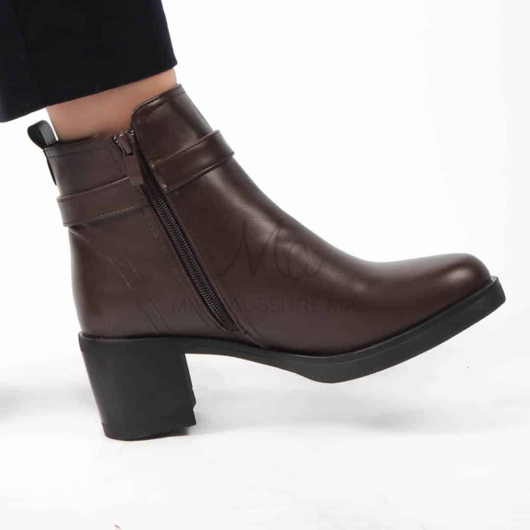 CORAL - Bottines en Marron.