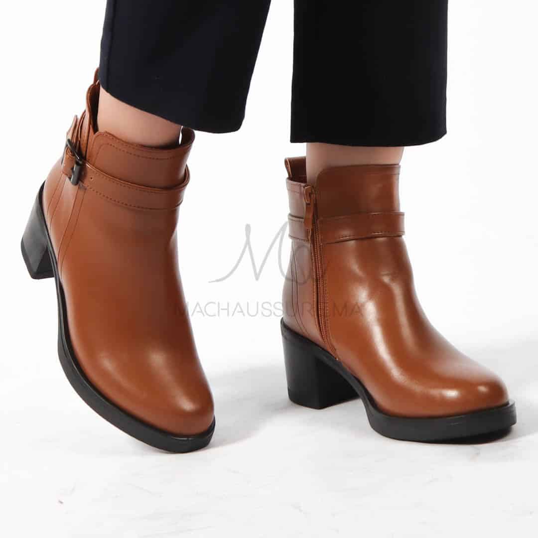 CORAL - Bottines en Tabac.