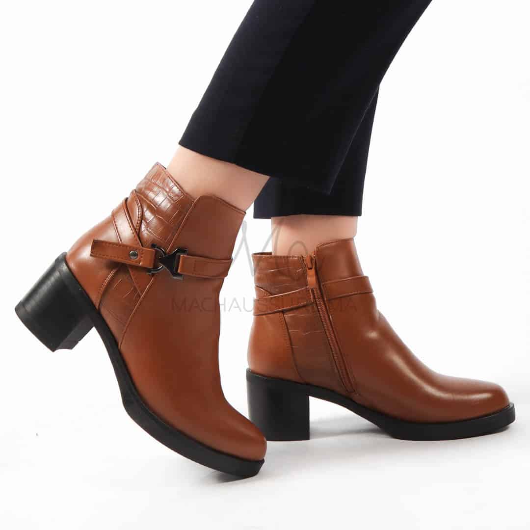 SHANON - Bottines Femmes en Tabac.