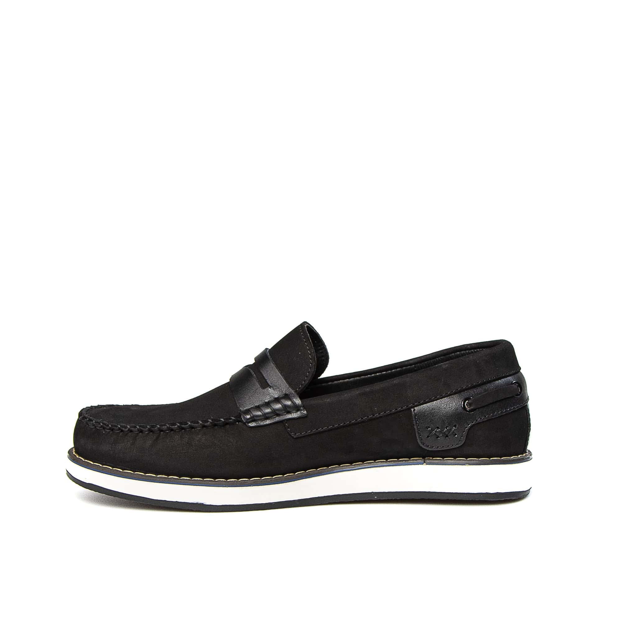 MAJD - Mocassins 100 % Daim Noir.