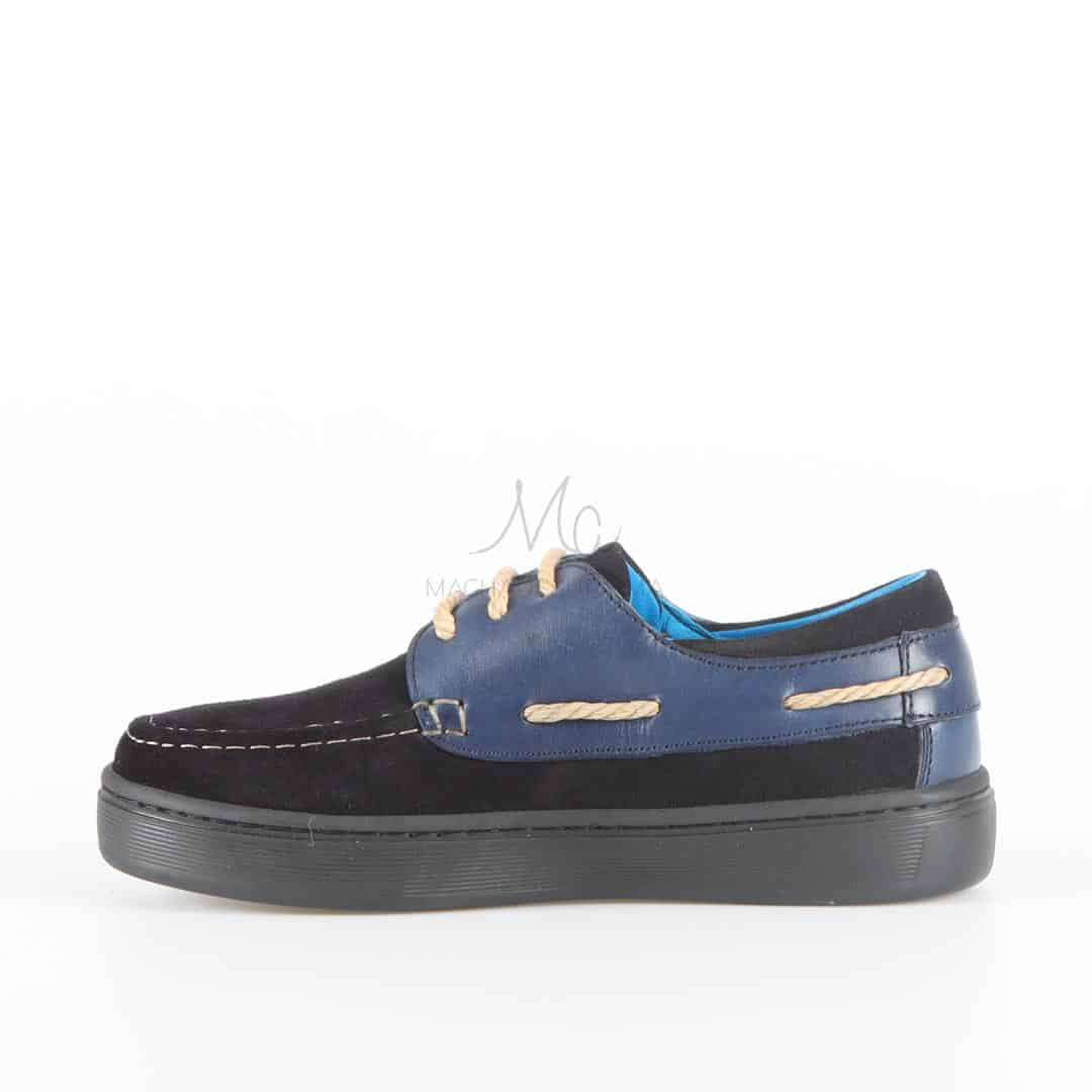 JERSEY - Mocassins en Daim Enfant en Bleu.