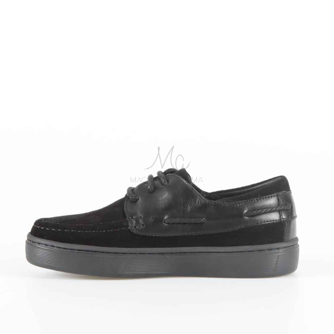 JERSEY - Mocassins en Daim Enfant en Noir.