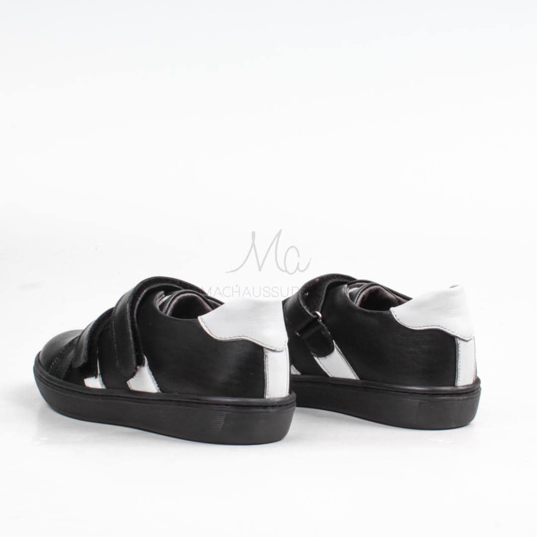 Velcro - Baskets Enfants Noir.