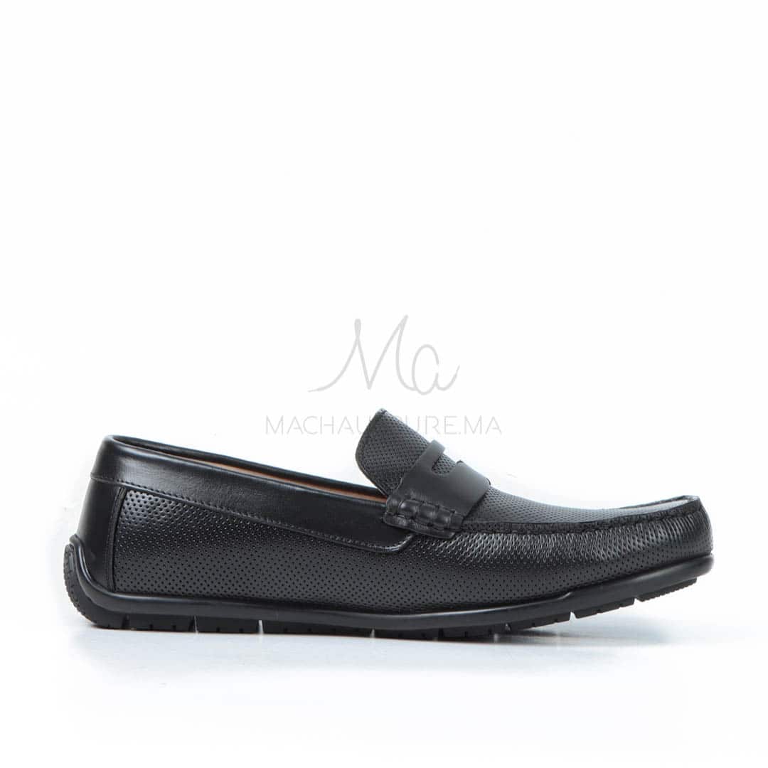 CORYDALLOS - Mocassins ultras confortable 100% Cuir en Noir.