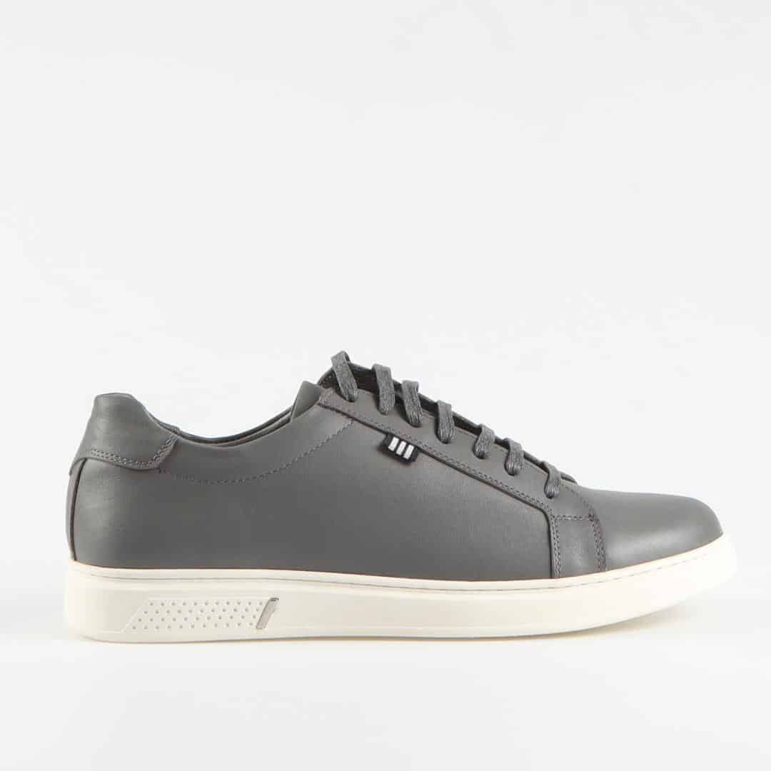 Rio Baskets Basses en cuir – Gris Clair.