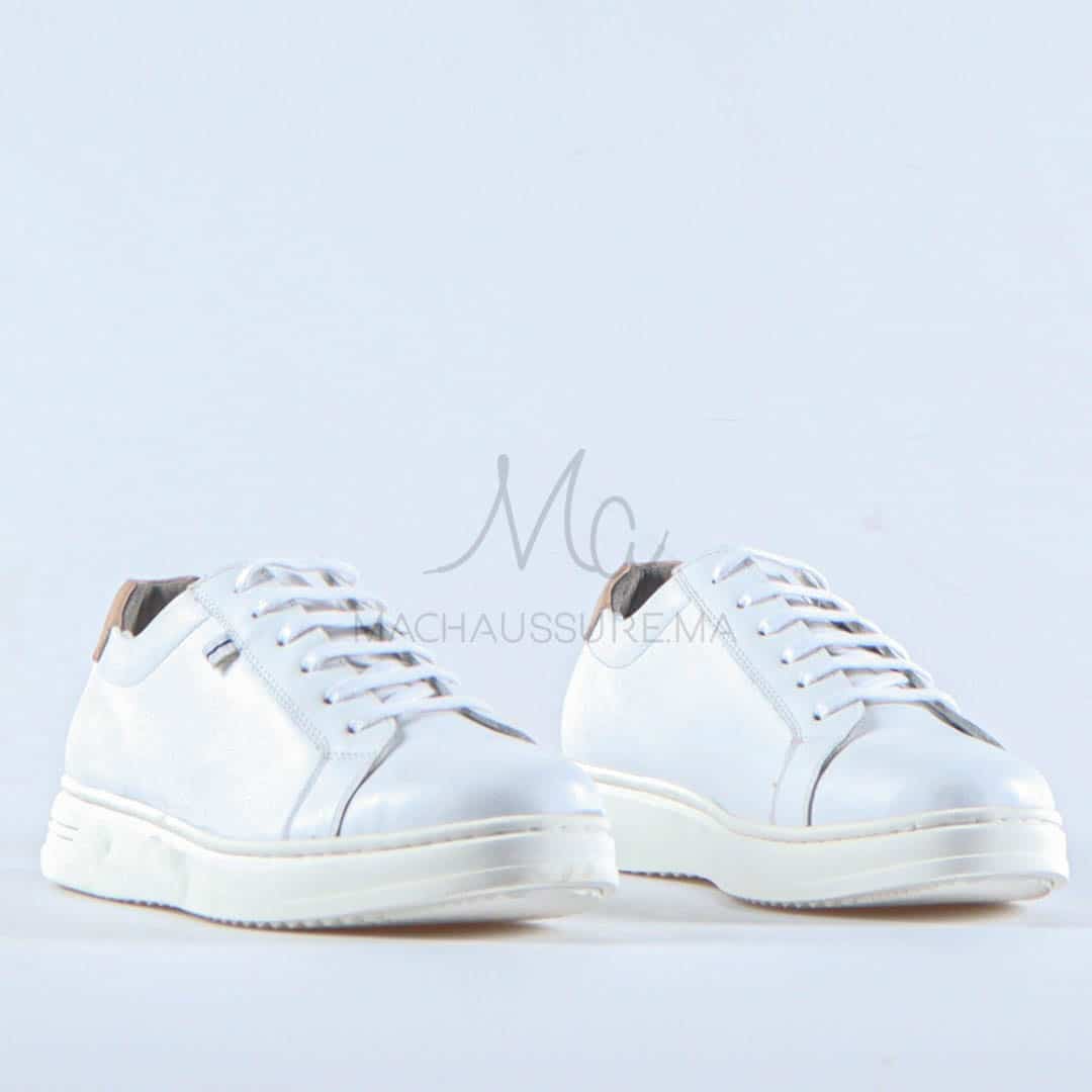 Reyo - Baskets Basses en cuir en Blanc.