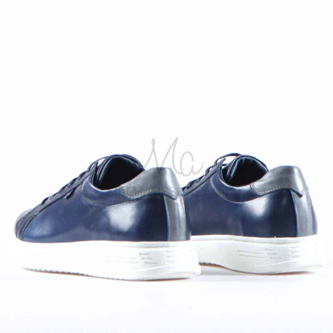 Reyo - Baskets Basses en cuir en Bleu.