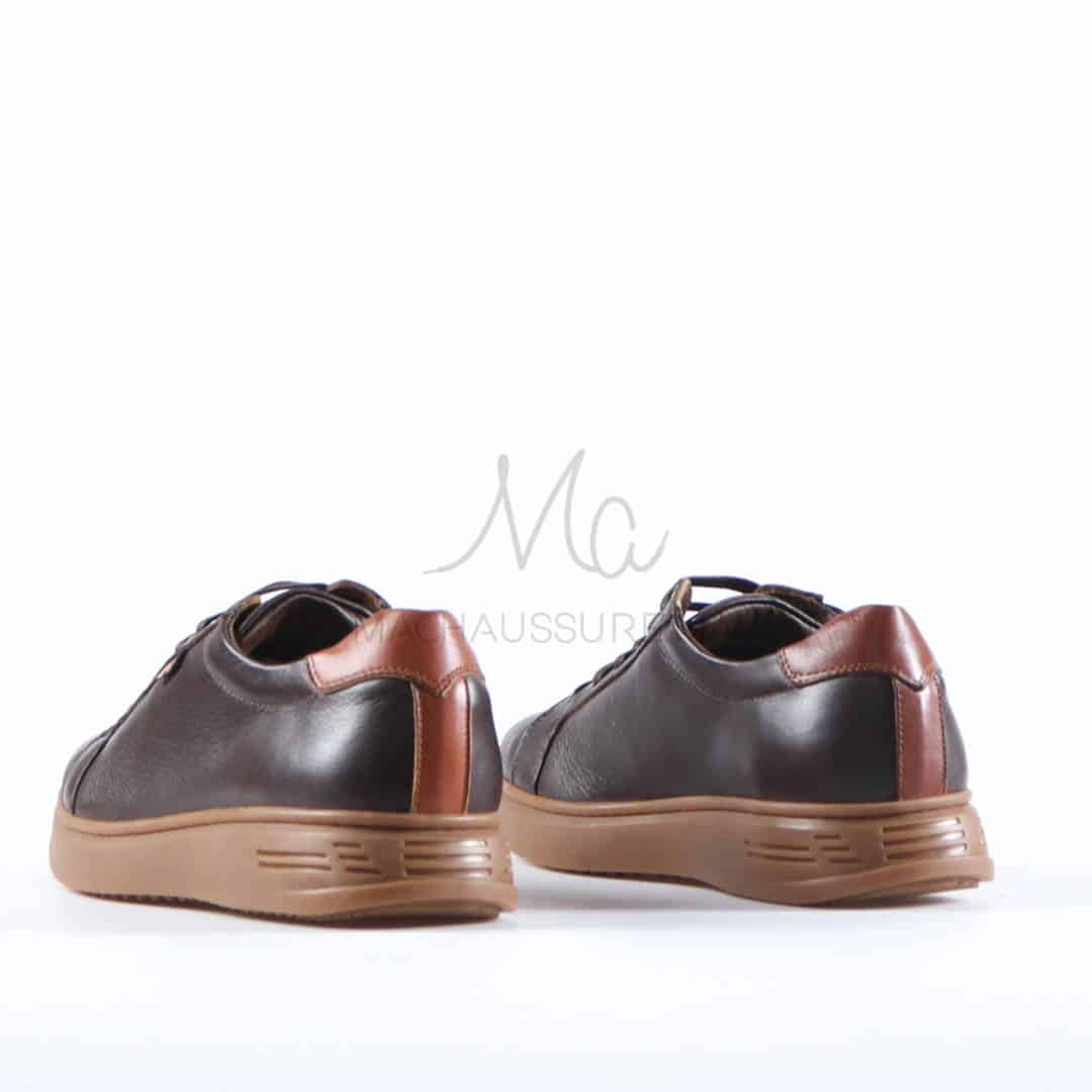 Reyo - Baskets Basses en cuir en Marron.
