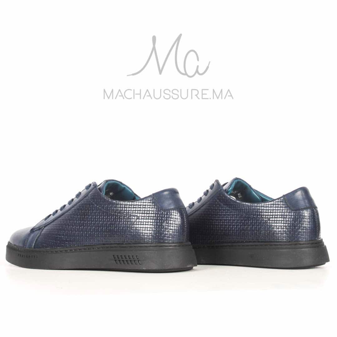 Dillon Baskets Basses en cuir - Bleu.