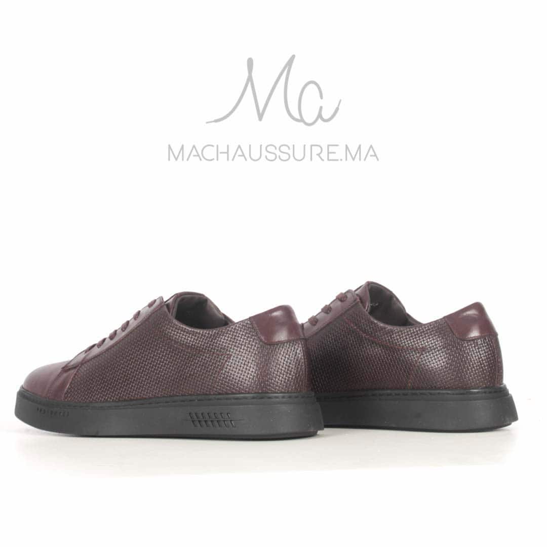 Dillon Baskets Basses en cuir - Marron.