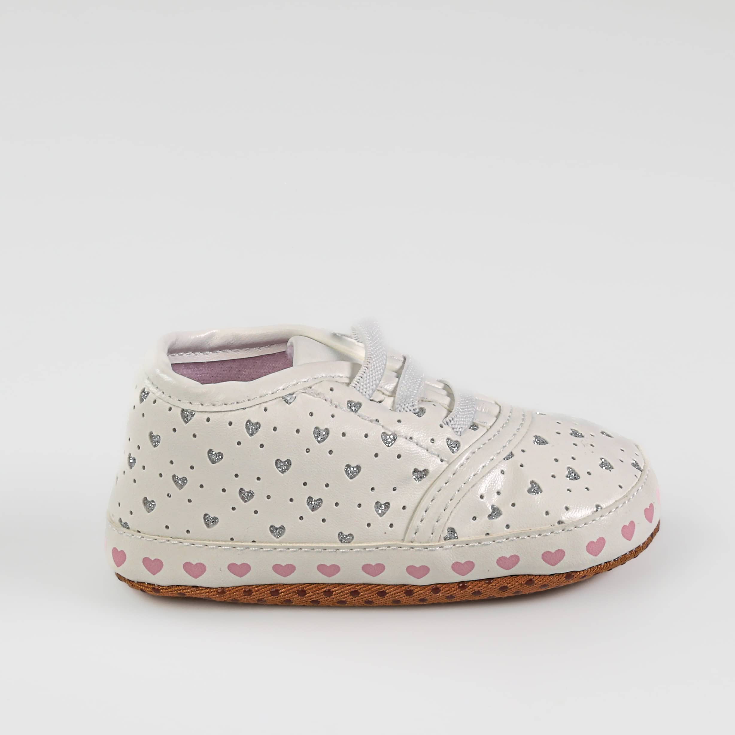 Iyad – Chaussures Bébé en Blanc.