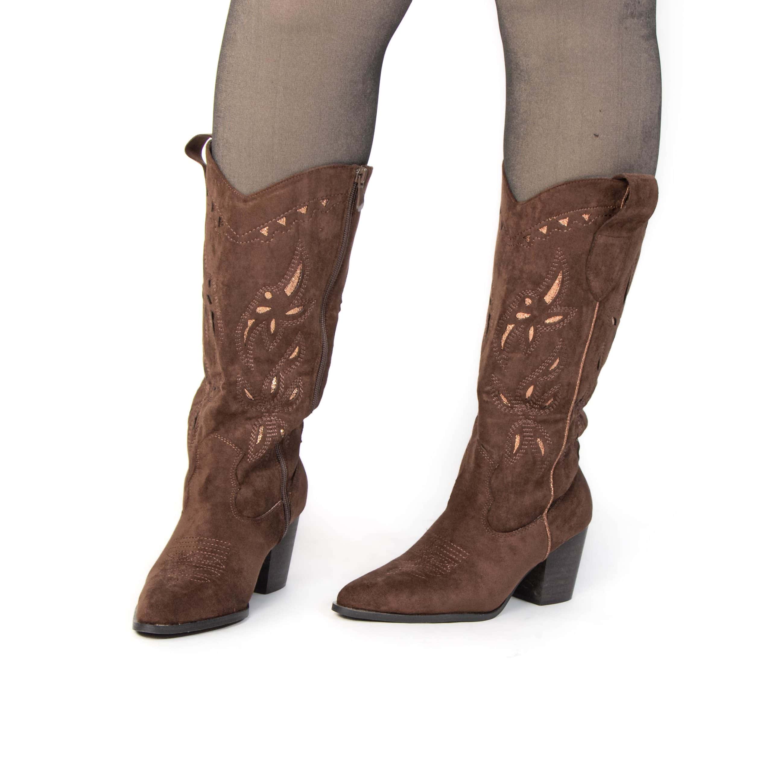 Cowboy – Bottes cowboy à talon en Marron.