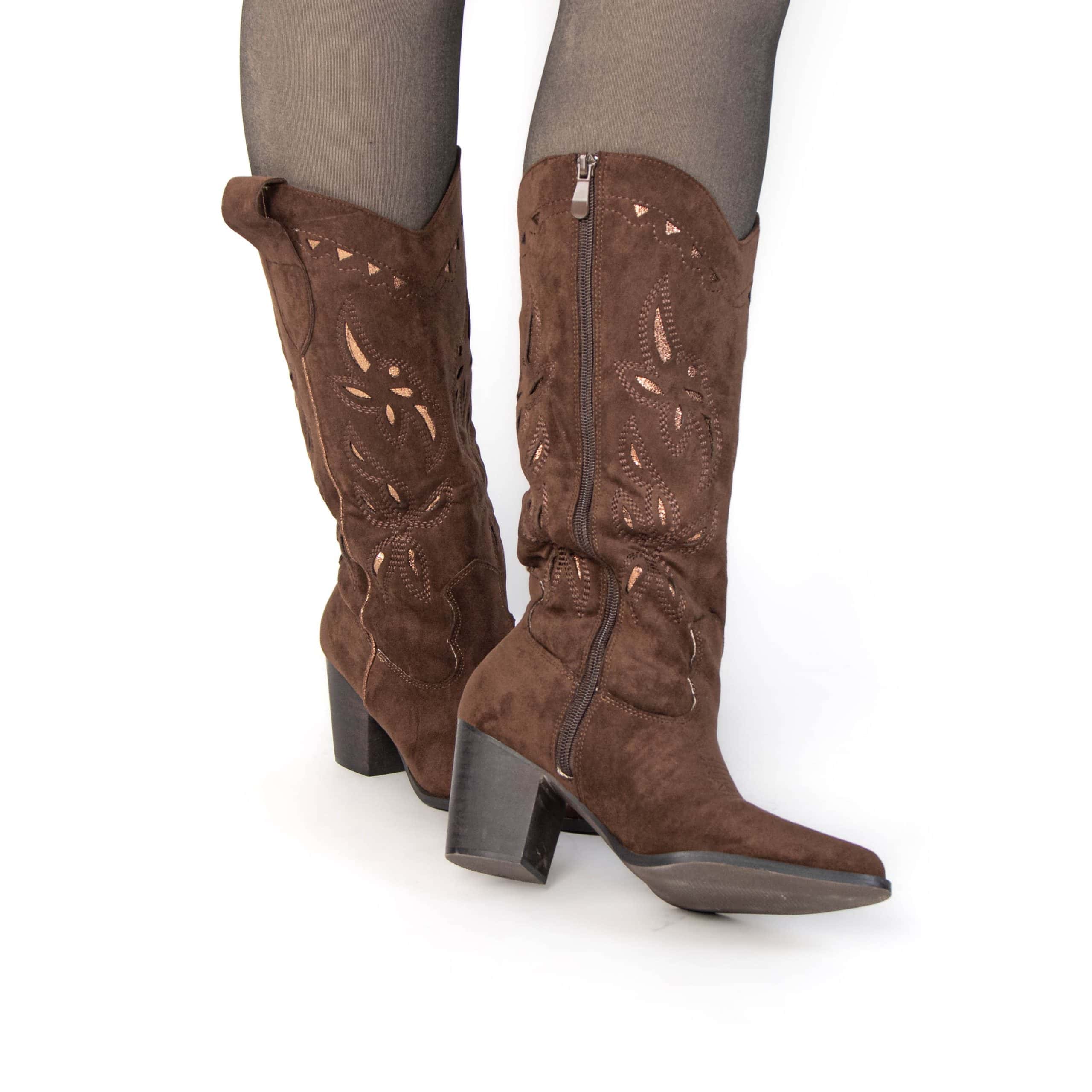 Cowboy – Bottes cowboy à talon en Marron.