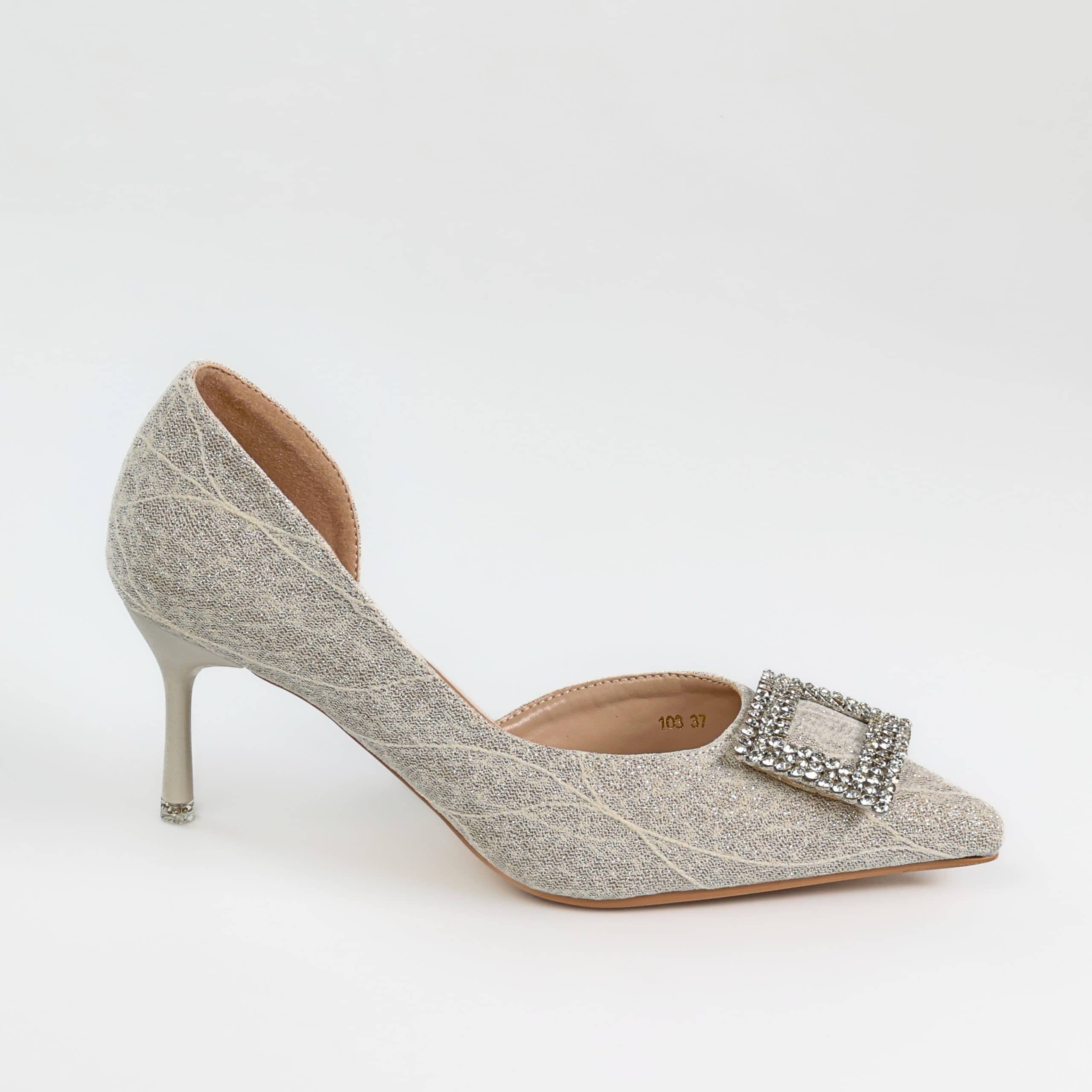 Lustre – Escarpins Soirée en Beige.