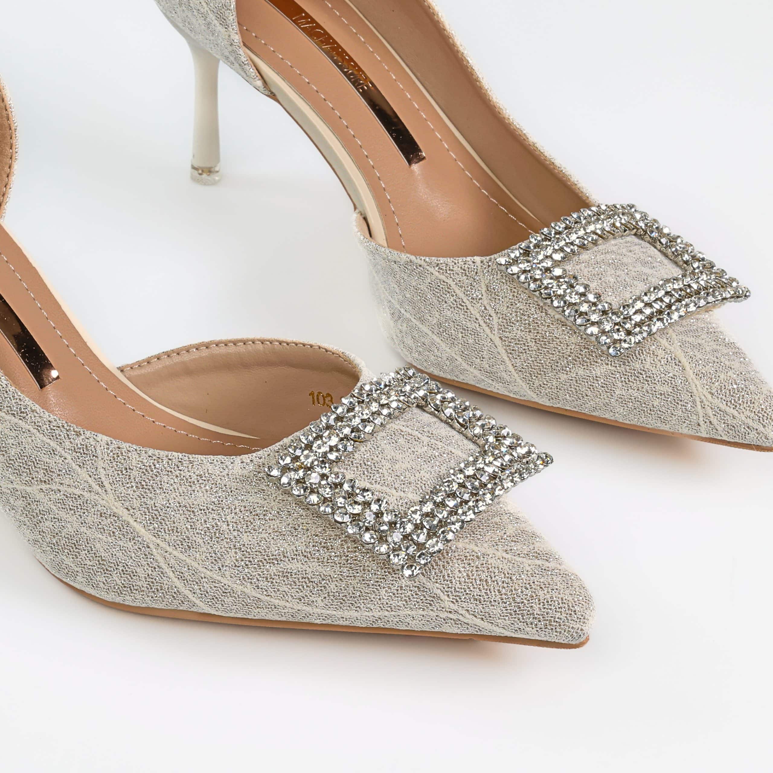Lustre – Escarpins Soirée en Beige.