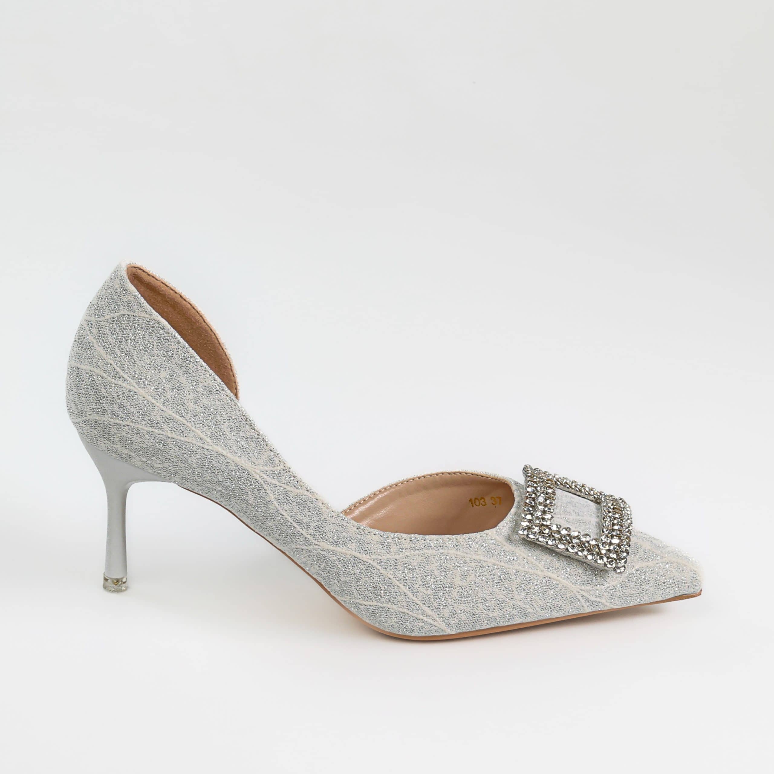 Lustre – Escarpins Soirée en Blanc.