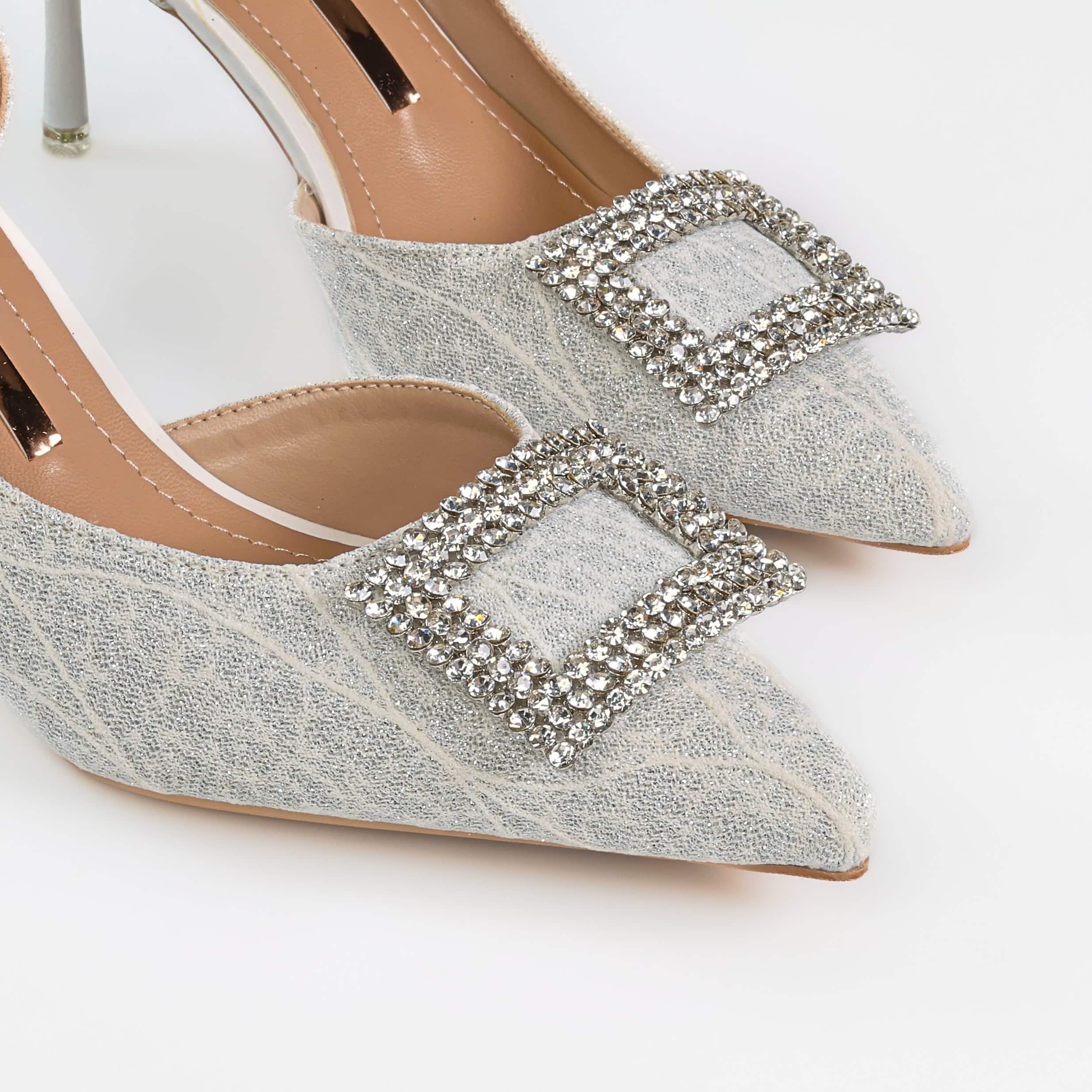 Lustre – Escarpins Soirée en Blanc.