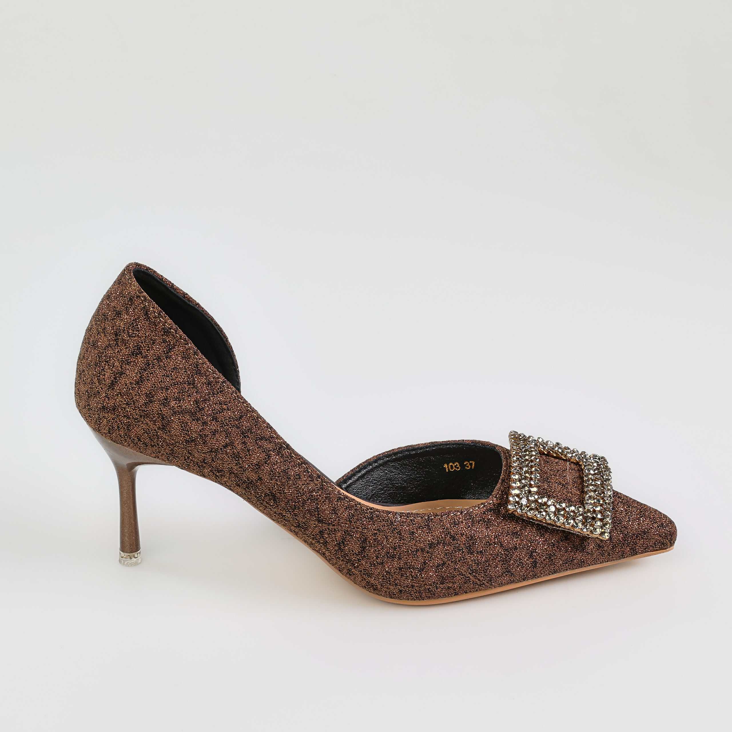 Lustre – Escarpins Soirée en Coffee.