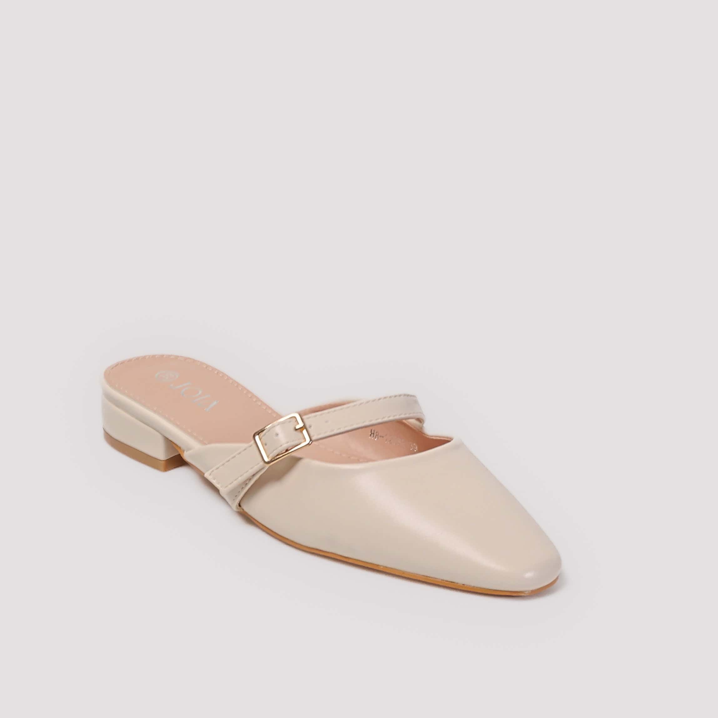 AURA – Mules demi talon en Beige.