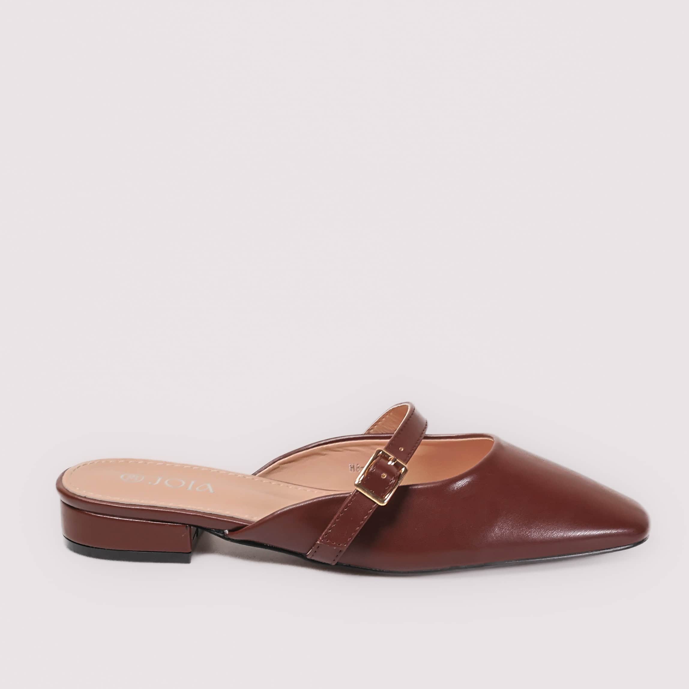 AURA – Mules demi talon en Marron.