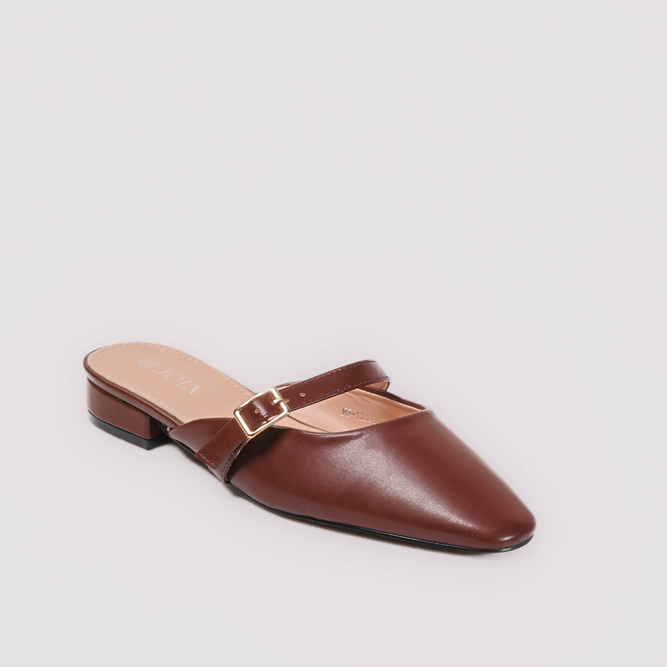AURA – Mules demi talon en Marron.
