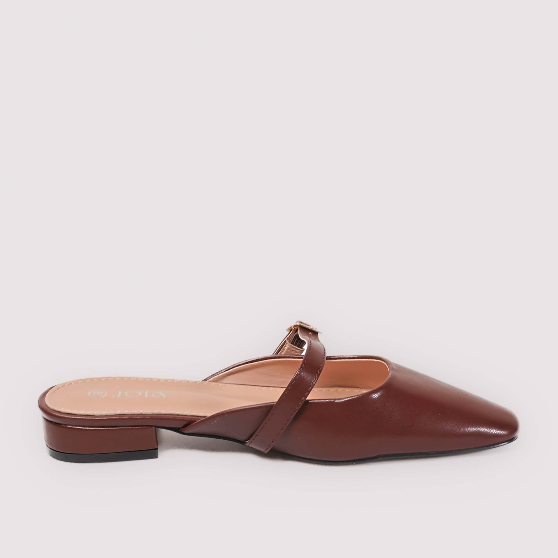 AURA – Mules demi talon en Marron.