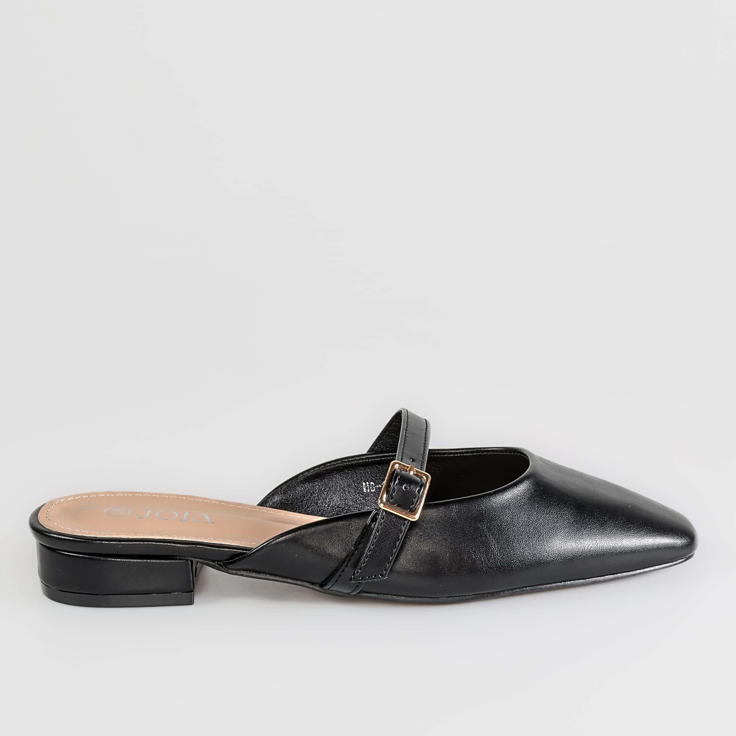 AURA – Mules demi talon en Noir.
