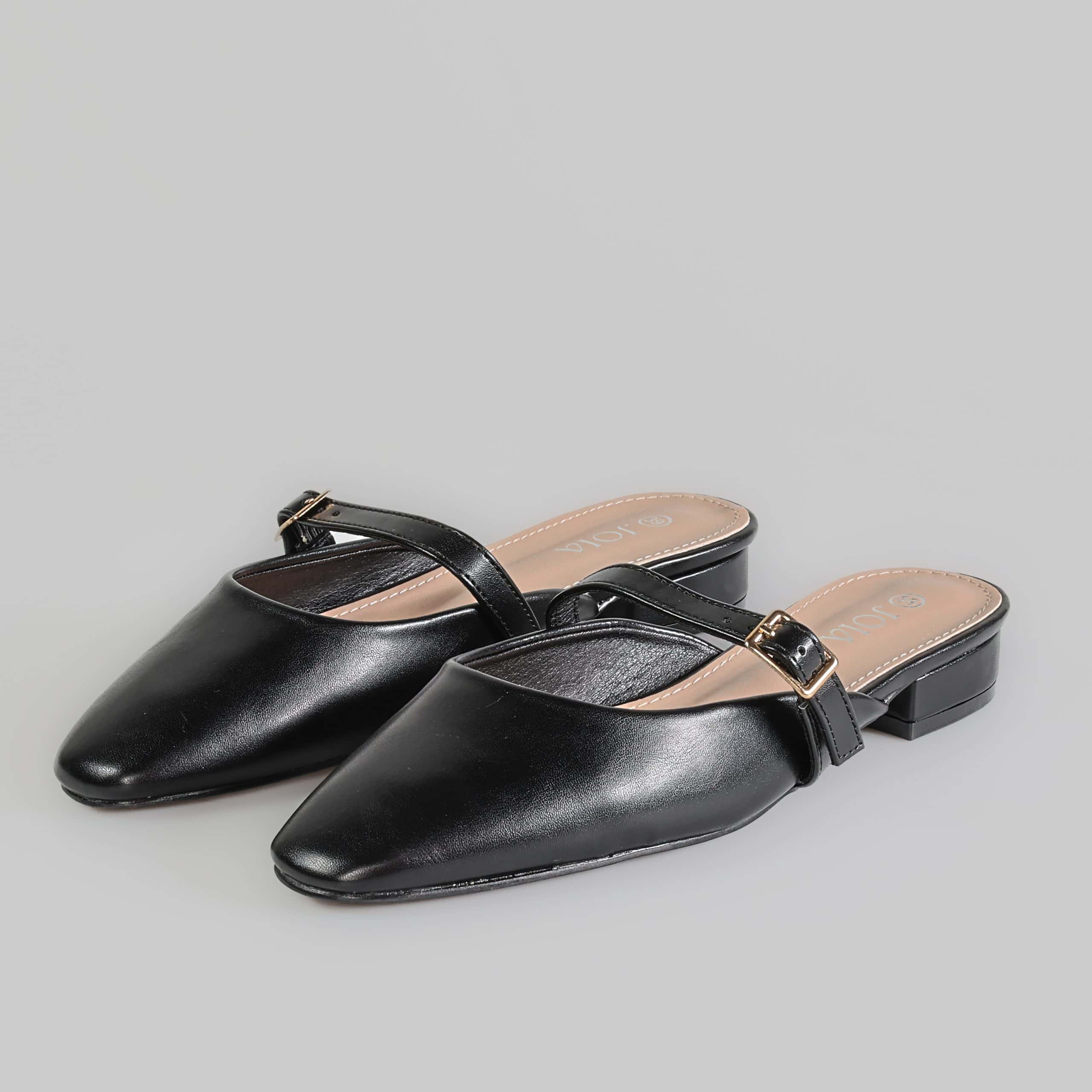 AURA – Mules demi talon en Noir.
