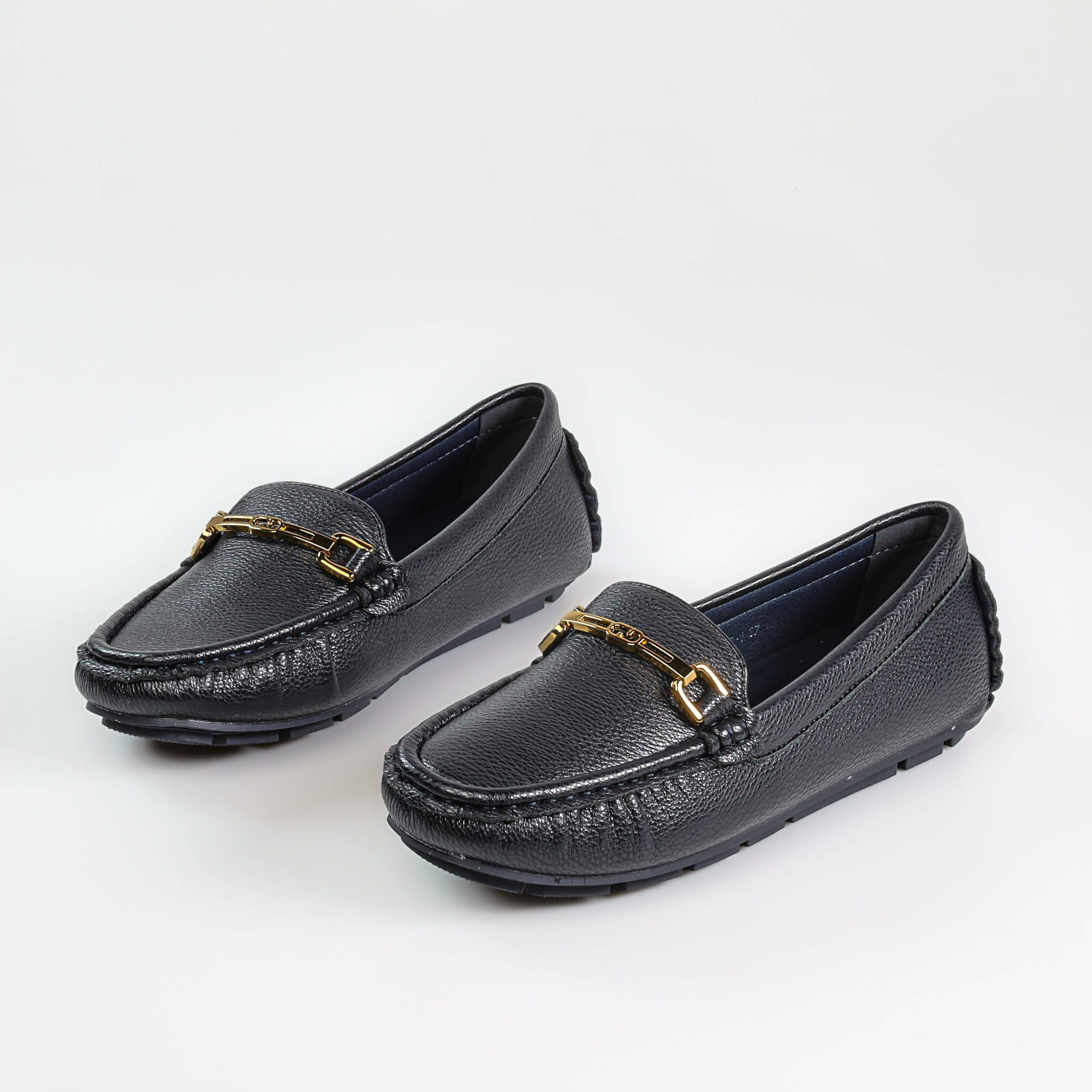 Fibre – Mocassins confortables en Bleu.